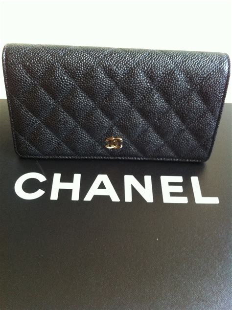 chanel bifold wallet black caviar|Long Wallets .